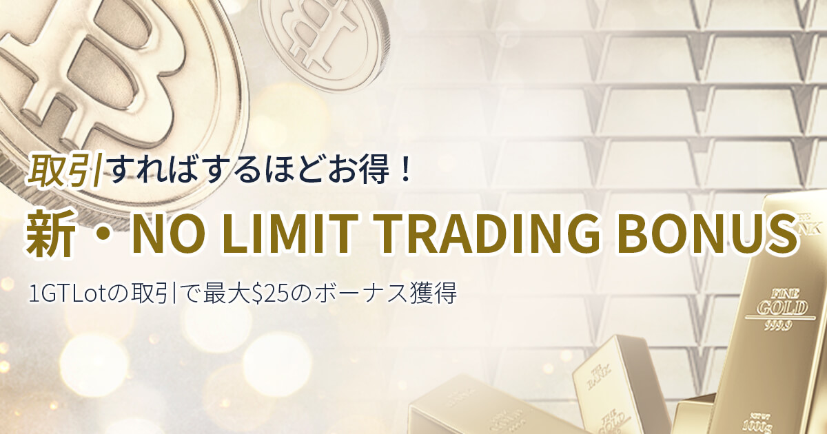 FXGT NO LIMIT TRADING BONUSキャンペーン