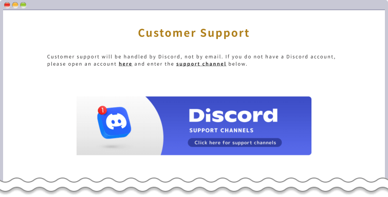 公式サイトのサポート窓口を廃止