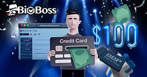 BigBossに初回クレカ入金でもれなく100ドルボーナス＆先着でBBPを獲得