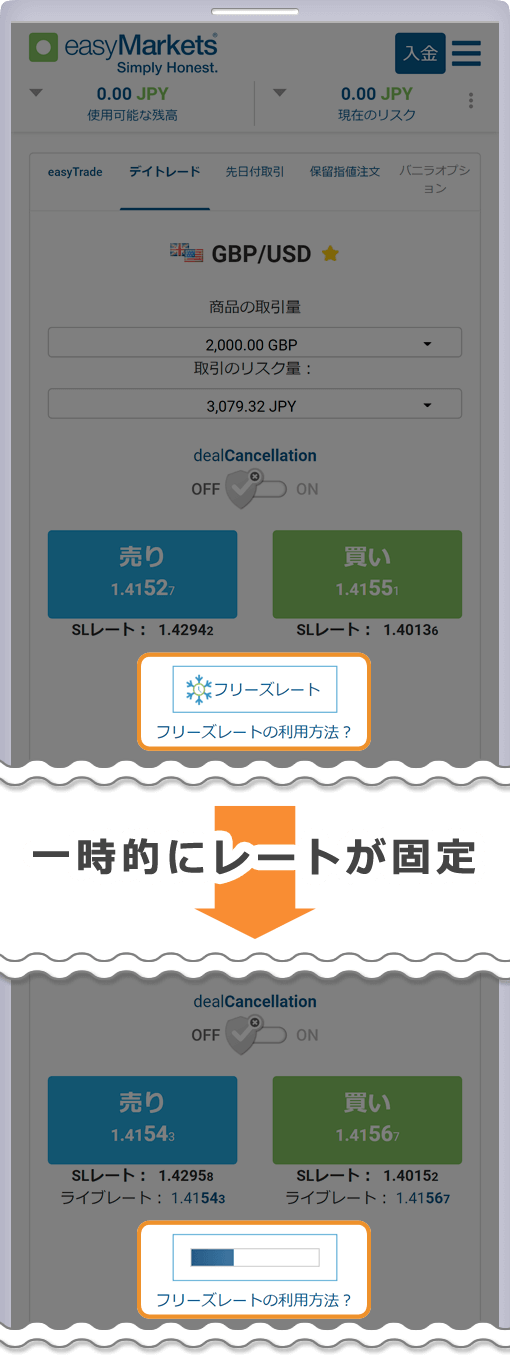 フリーズレートの使い方