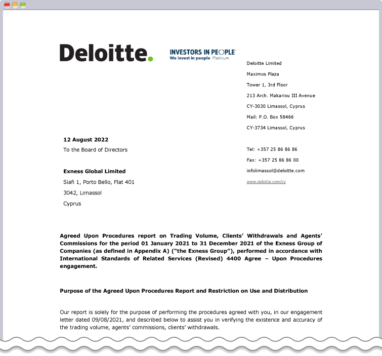 Exnessの財務情報を確認