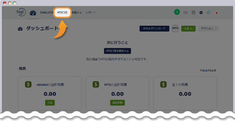 FXGTマイページ