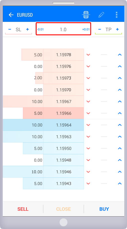 板情報画面 注文数量設定