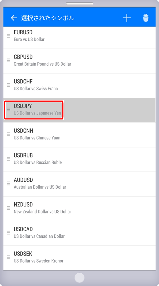 気配値編集画面