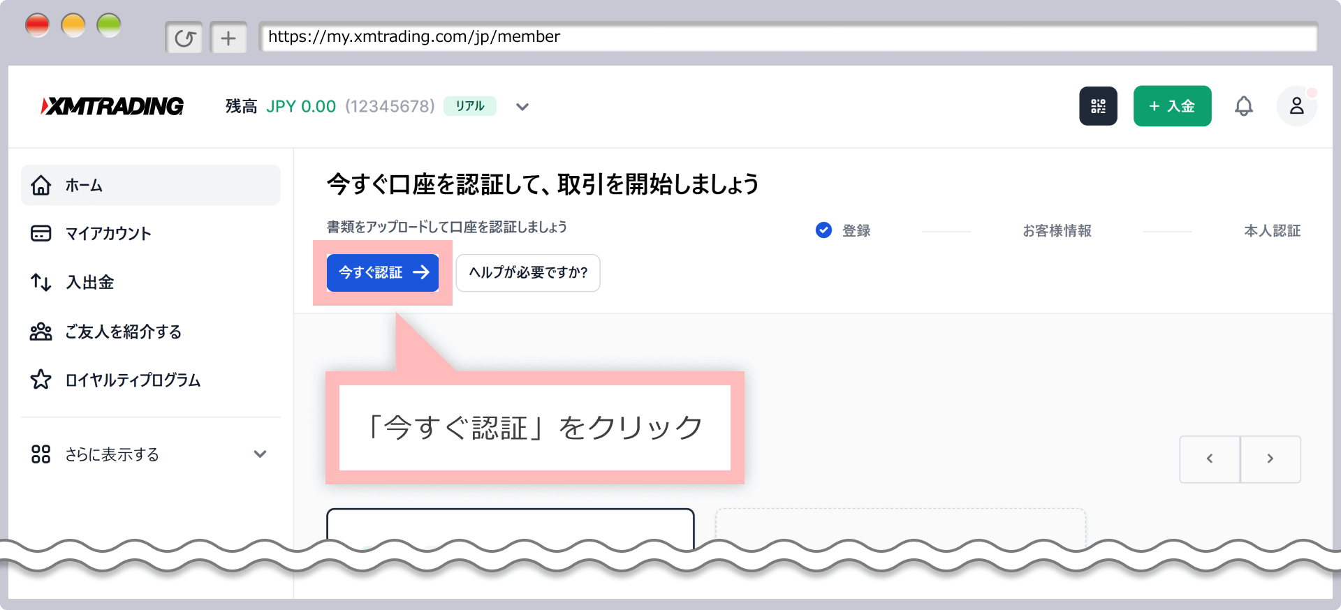 「スタンダード（1lot=100,000）」を選択