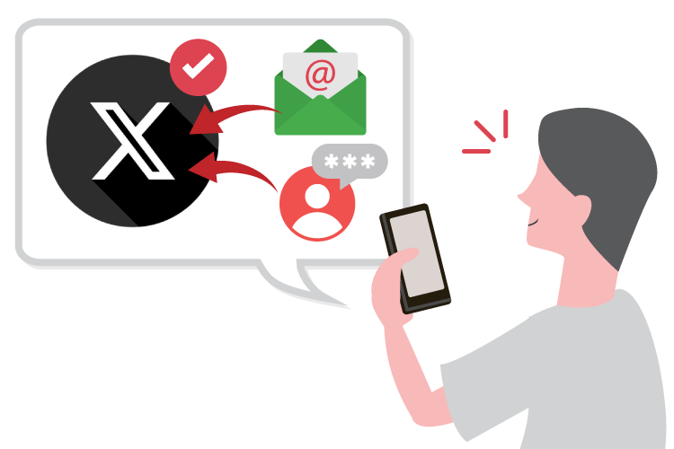 XのDMにて口座番号とメールアドレスを送信することでエントリーが完了します。