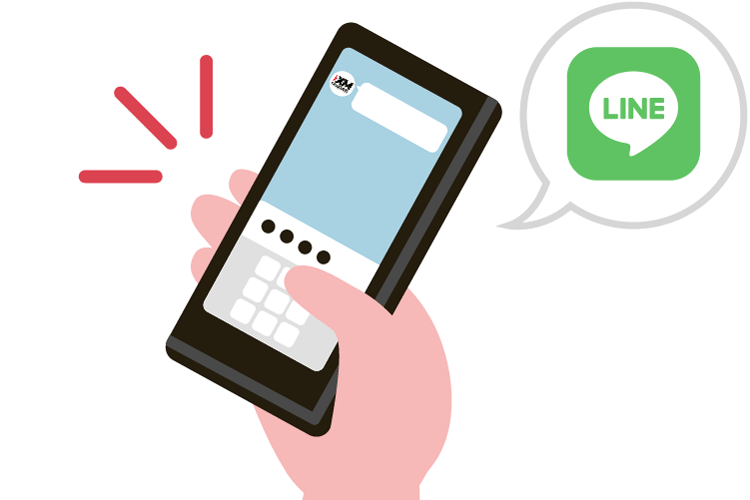 LINEより『エントリーコード』を送信することでエントリーが完了します。